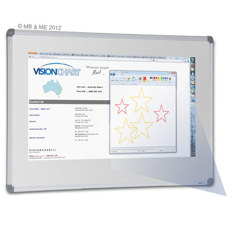 Visionchart Projection - Porcelain 2400 x 1200 Whiteboard With Free Magic Wipe